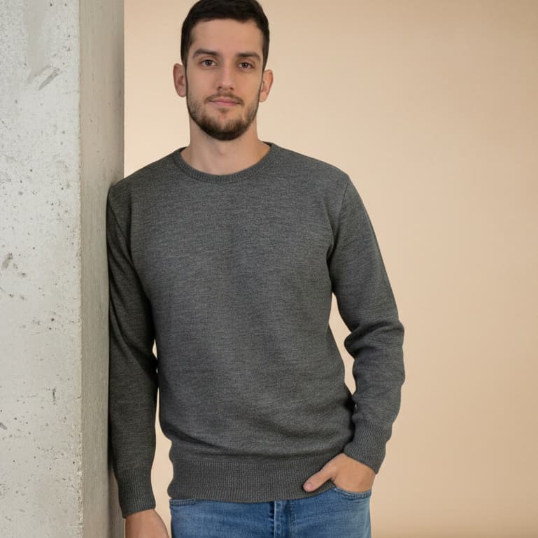 Blusa de Frio Masculina Tricot Masculino Gola Redonda Blusa Masculina Roupa Masculina Inverno