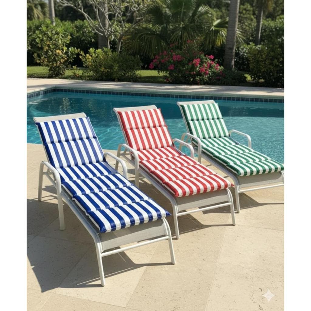Kit com 3 Colchonetes para Espreguiçadeira de Piscina