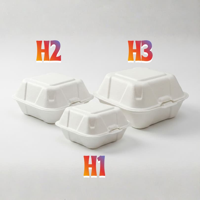 Hamburgueira Isopor H1, H2, H3 | 100 Unidades | Escolha o seu tamanho ideal! |