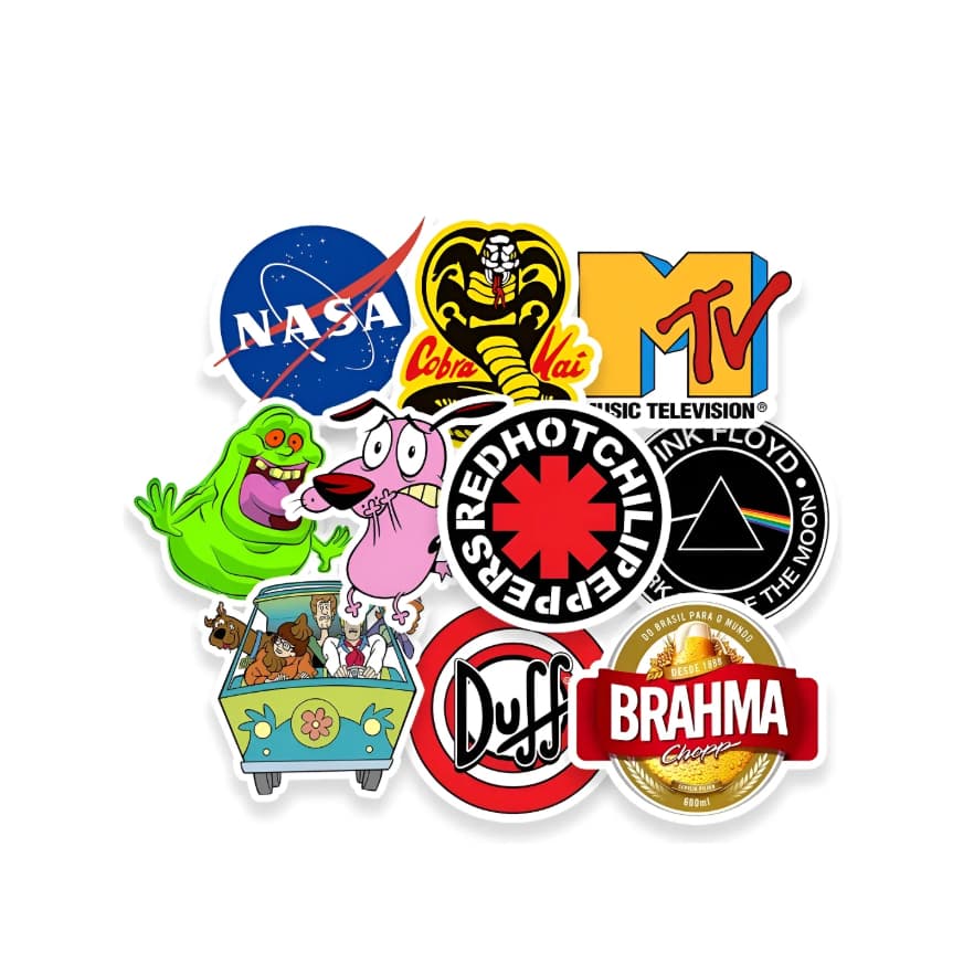 Super Cartela De Adesivos Carro Moto Skate Bike MV1