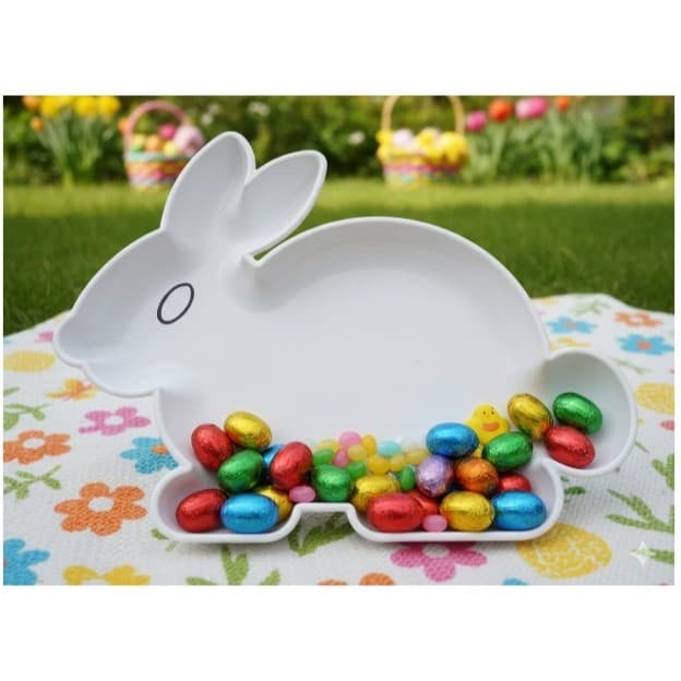 Kit Bandejas Plastico Páscoa Coelhinho e Cenoura
