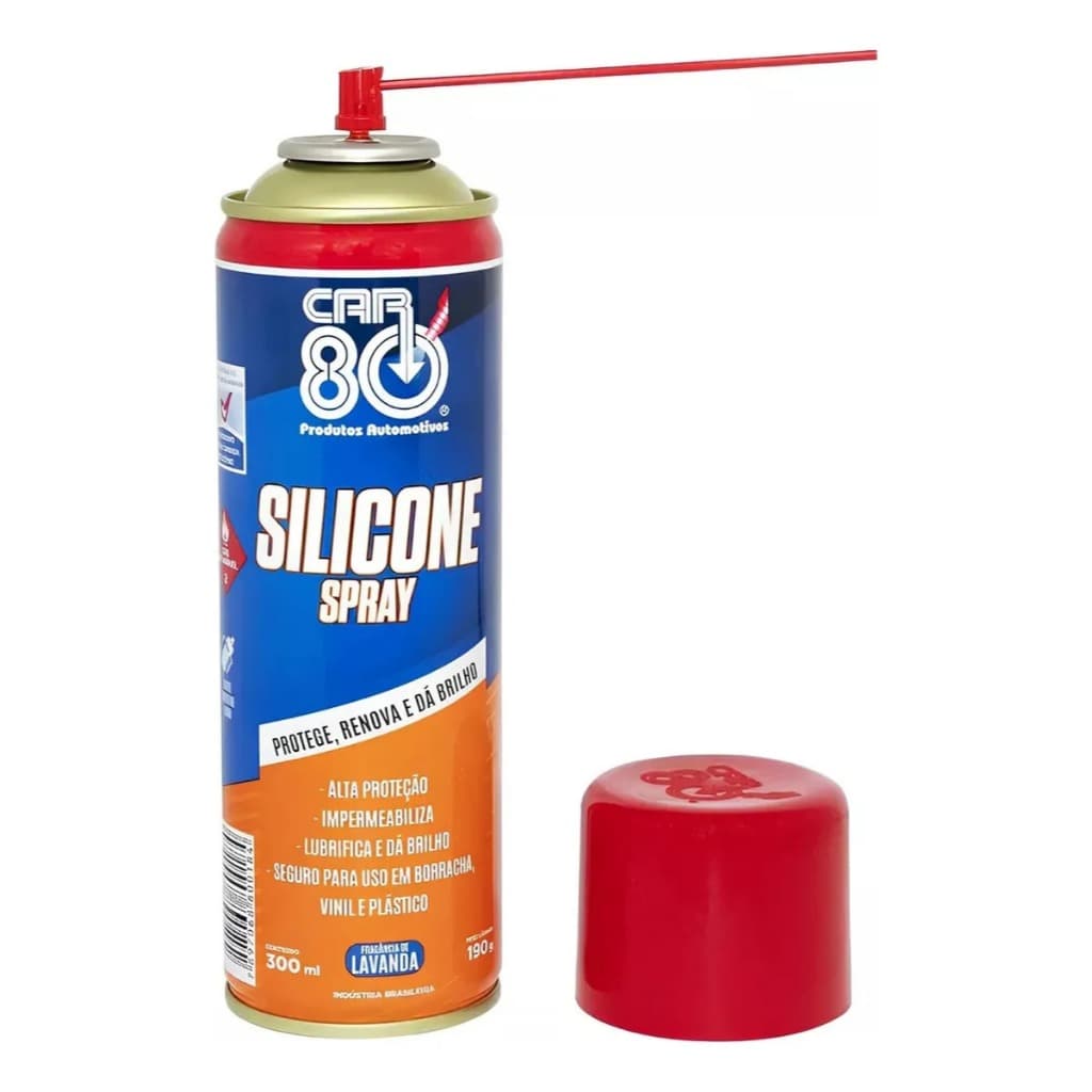 Silicone Car 80 Automotivo 300ml – Proteção para Painel, Couro e Borracha