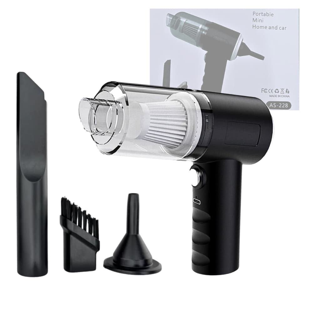 Mini Aspirador Vacuum Cleaner 3 em 1 Sem Fio Portátil Recarregável com Filtro T&Z