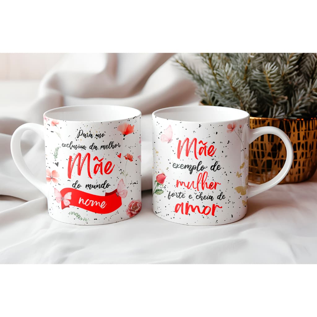 Caneca Mulheres da Família Personalizada com Nome 325 ml Porcelana