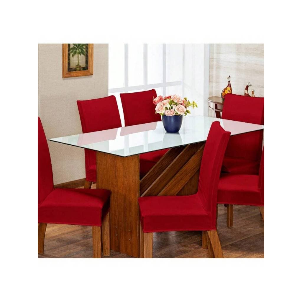Kit 8 capas para decoração cadeira mesa de jantar/ malha gel/