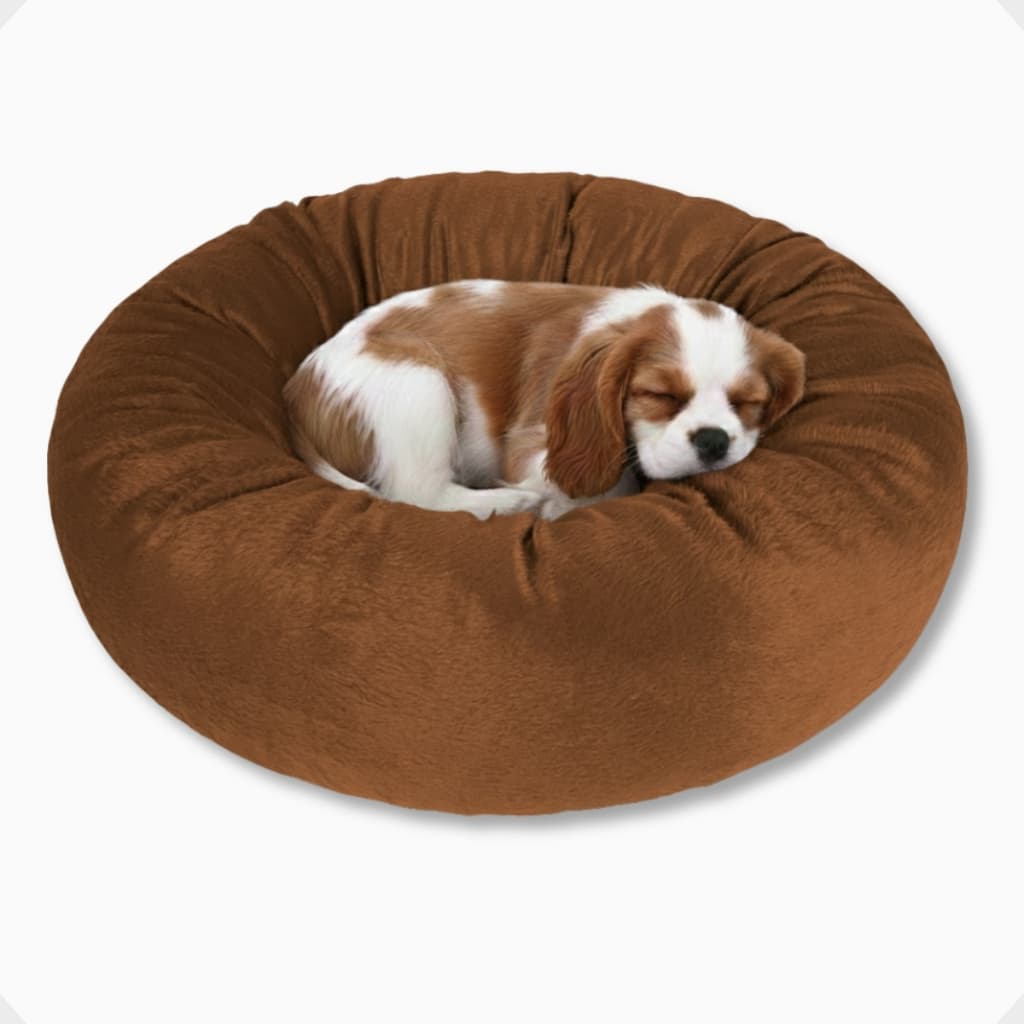 Caminha De Pelúcia Pet Redonda Para Cachorros E Gatos 50x50