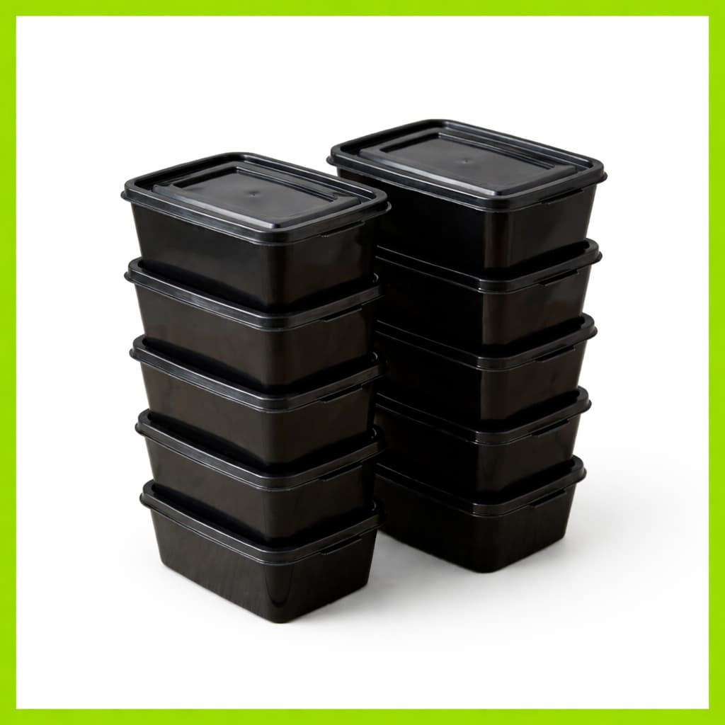 Jogo 10 Potes Organizadores Cozinha 1000ml Marmita