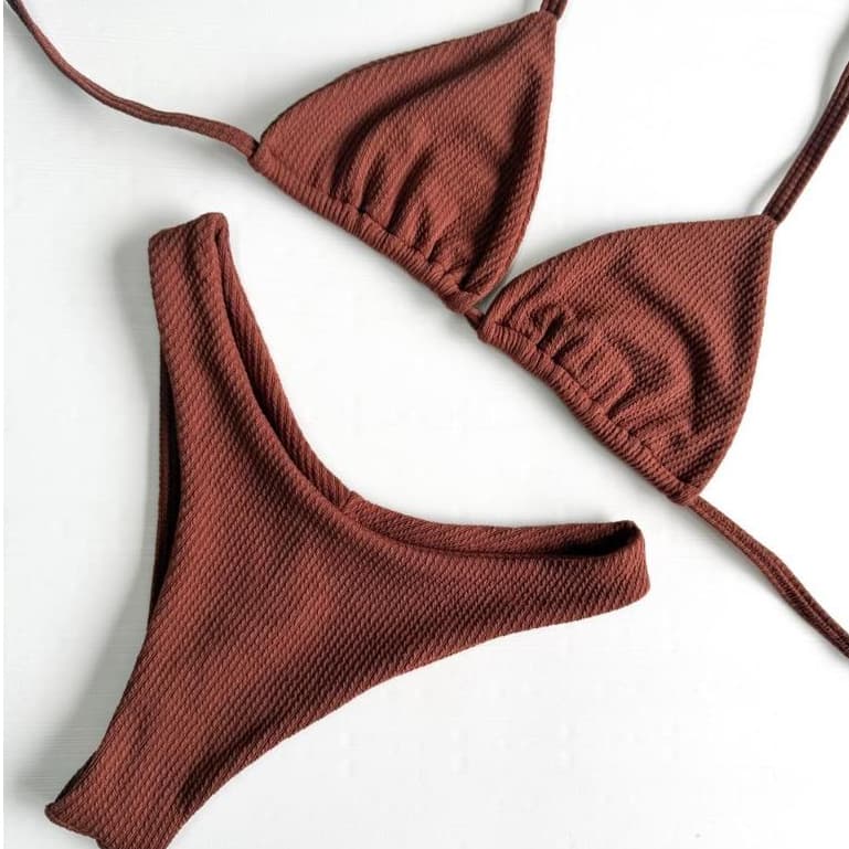Biquini Cortininha com Calcinha aviador asa delta com Bumbum Fio Duplo anarruga verao moda blogueira