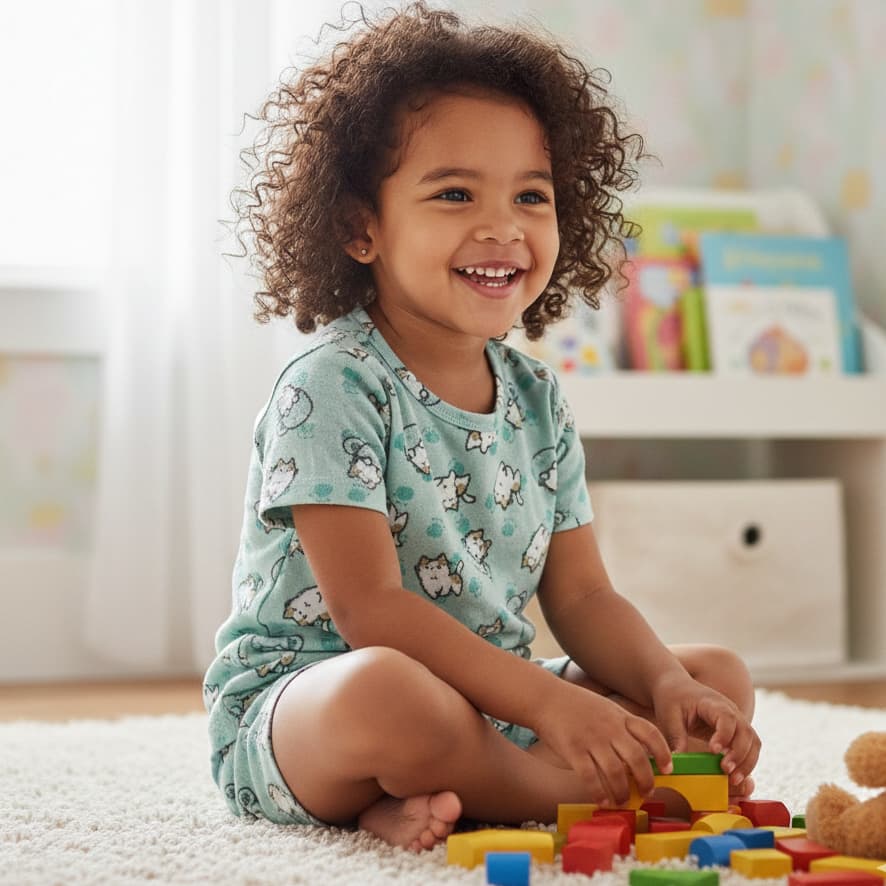 Conjunto Para Dormir Menina Infantil Pijama Roupa De Dormi Kit Com 3 Unidades Estampadas Sortidas