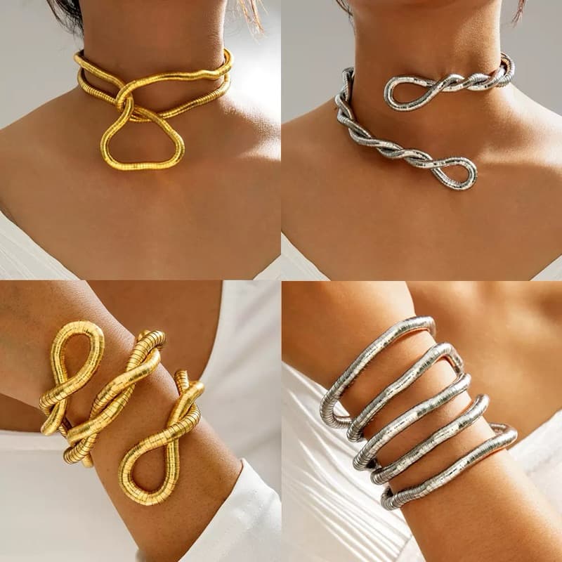 Colar /Pulseira Acessório Maleável Ajustável A Várias Forma