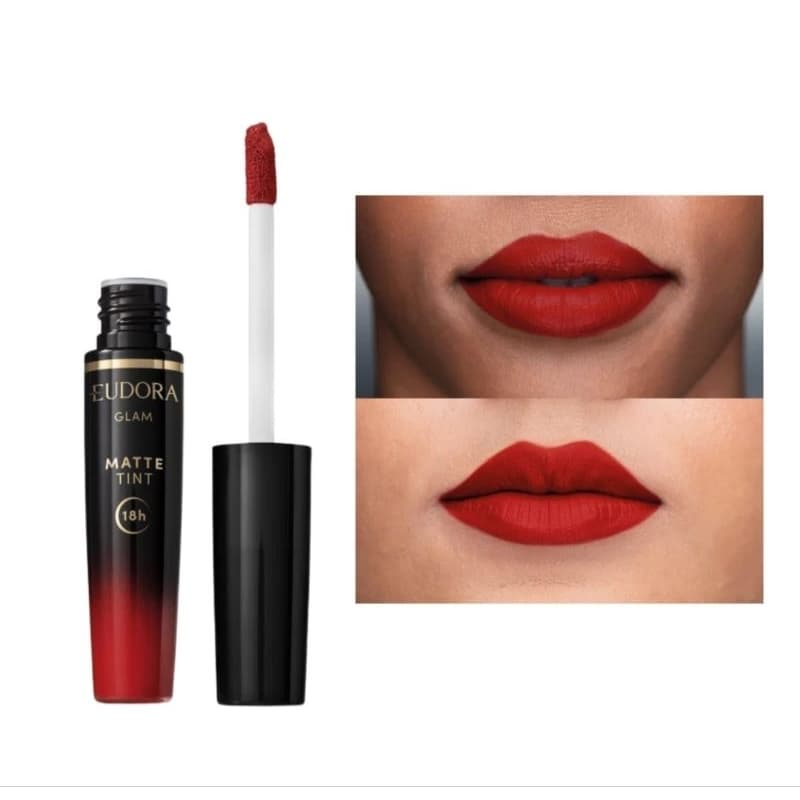 ORIGINAL Vermelho Radiante Matte Tint Batom Líquido Eudora Glam