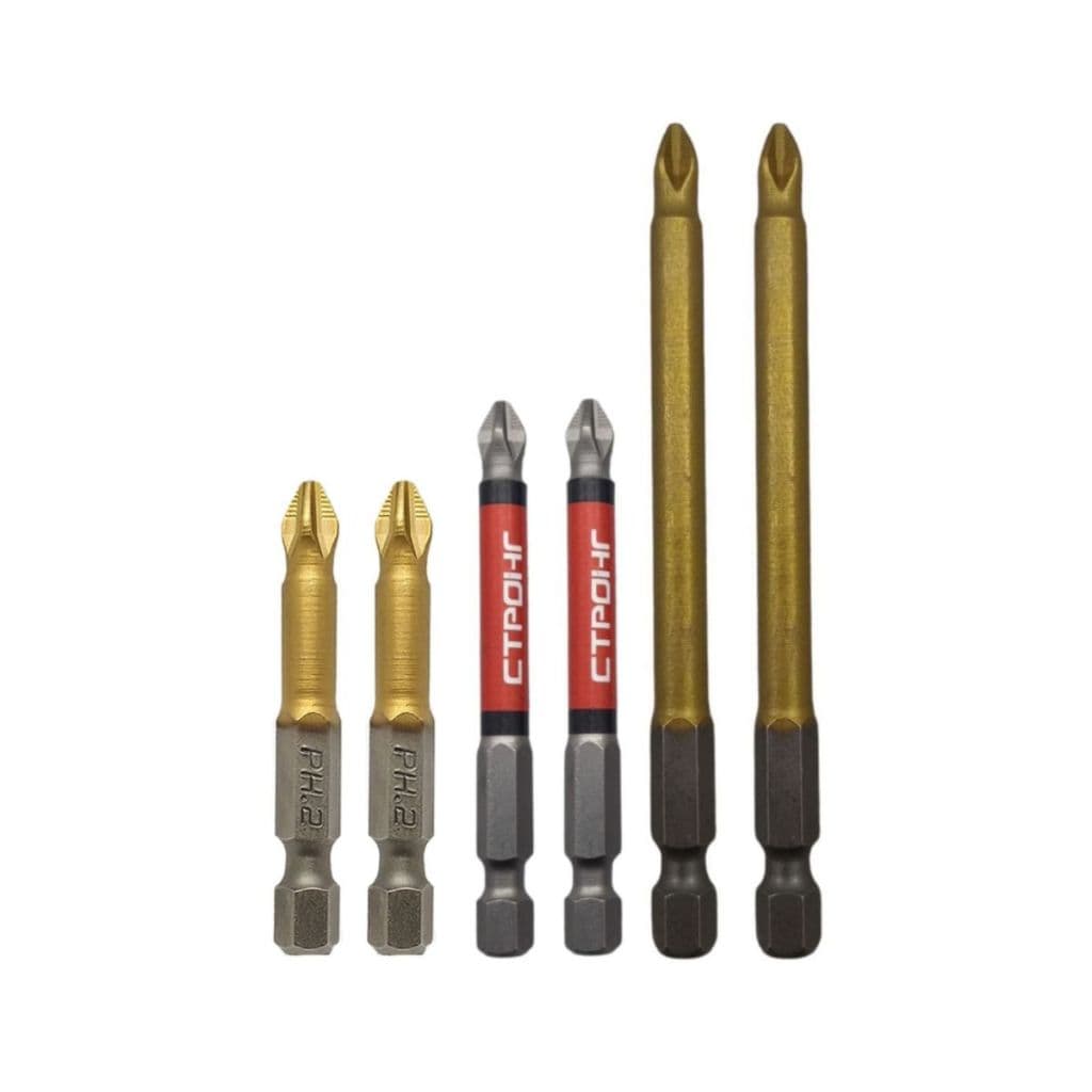 Conjunto Ponta Bits 50mm + 70mm + 90mm Ponteira Parafusadeira Ctpohr Kit 6 Peças