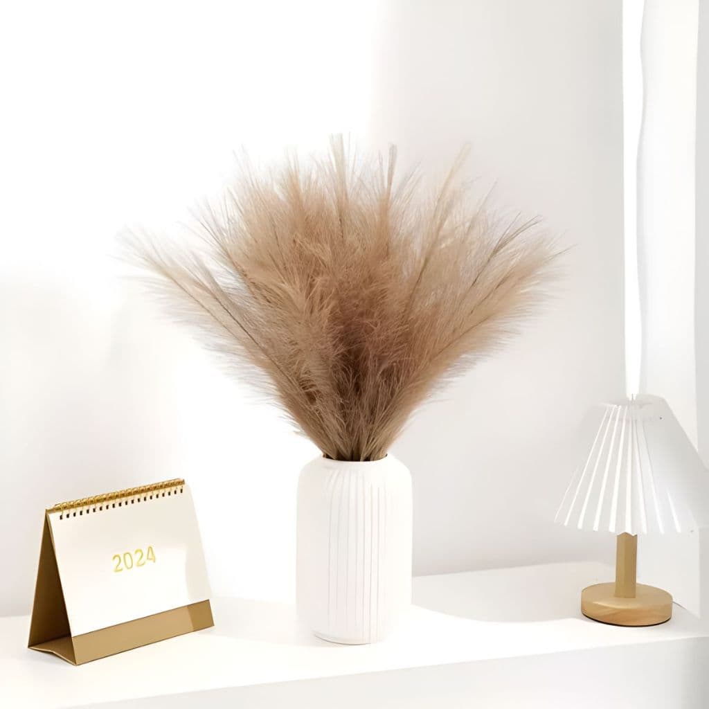 8 Unidades Capim dos Pampas Artificial 70cm | Super Volume