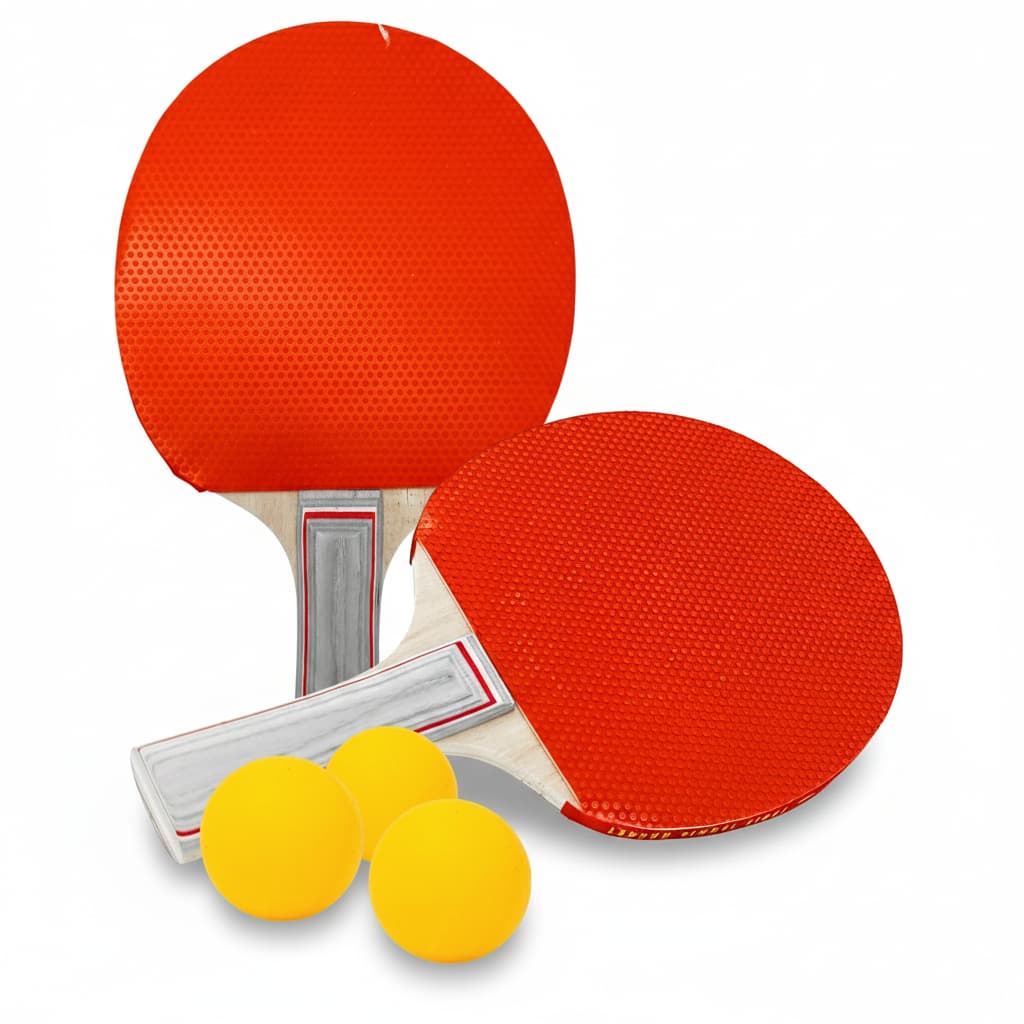 Kit Ping Pong Tênis de Mesa 2 Raquetes 3 Bolinhas Recreativo Iniciantes Lazer Treino Completo Jogo