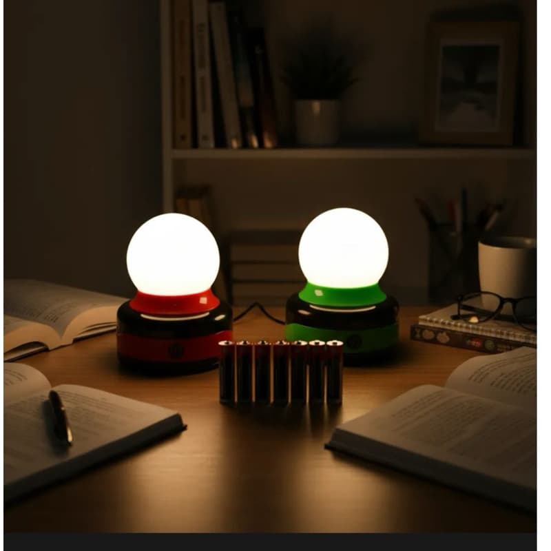 Kit 2 Abajur Luminária Com Led e Imã a Pilha Multiuso + Pilha