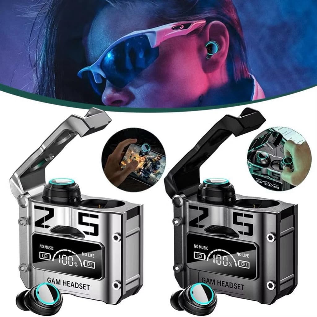 Fones De Ouvido Esportivos TWS M25 Sem Fio Bluetooth 5.3 Earbuds Com LED Microphone esterio novete