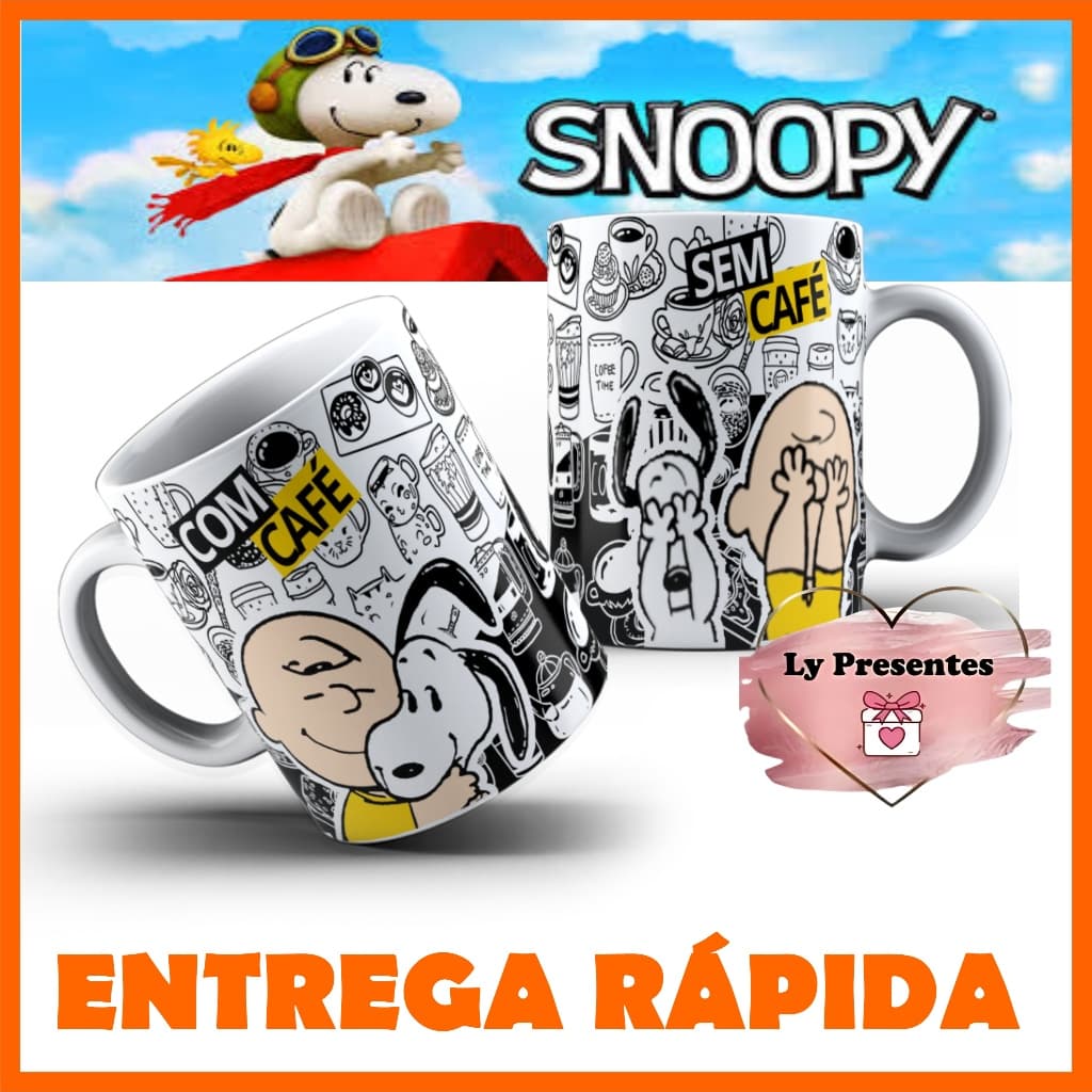Caneca Personalizada SNOOPY coleção vários modelos porcelana lindo presente