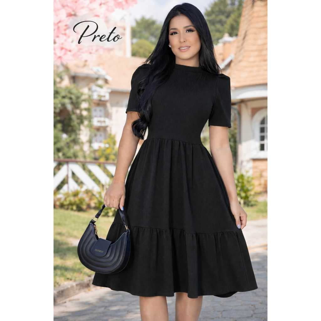 Vestido Feminino Midi Evangélico Moda Casual vestido talita Cristã Elegante Moda Mulher