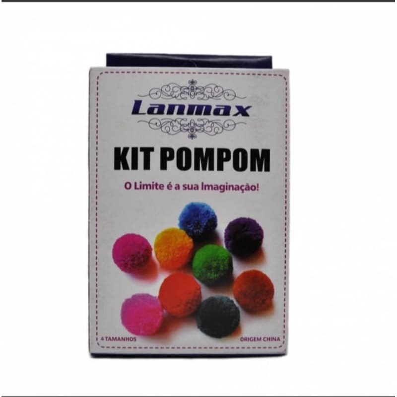 kit para fazer pompom com 4 tamanho Lanmax