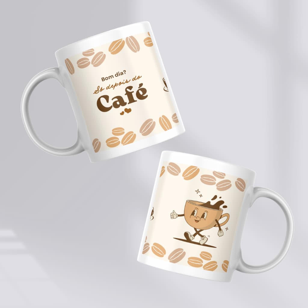 Caneca de Bom dia só depois do café