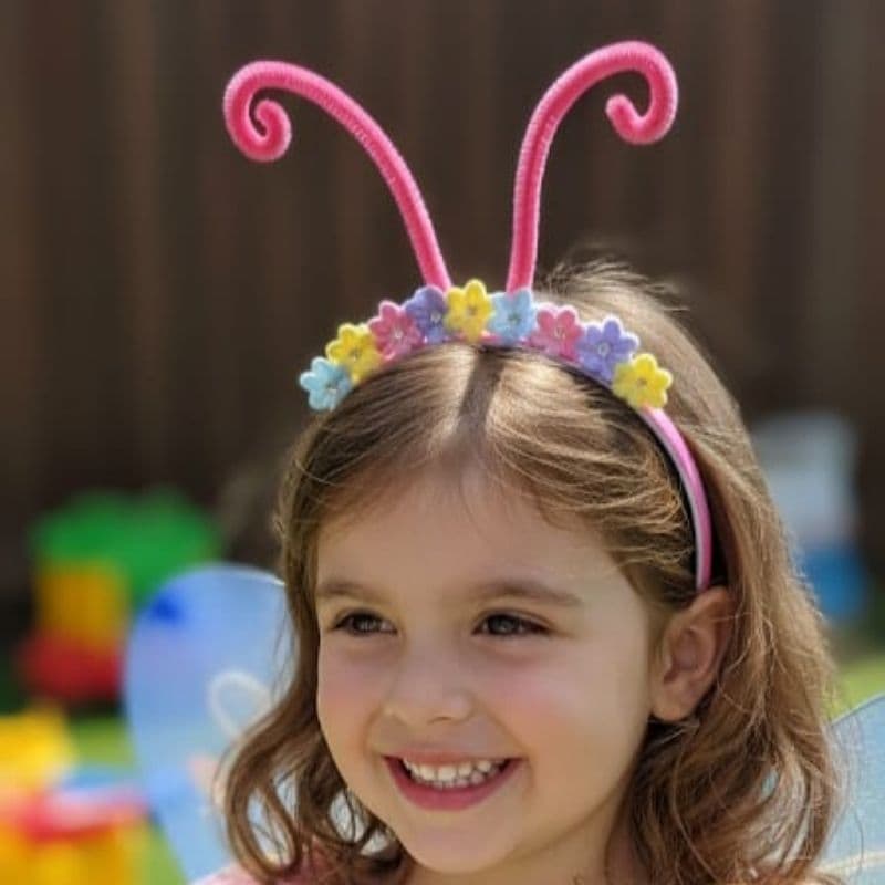 Tiara borboleta, tiara antena de borboleta, tiara infantil de Carnaval