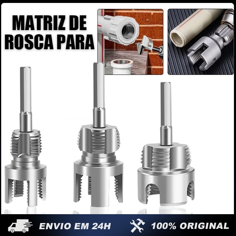 Abridor De Rosca Interno Externo Tubo Cano Água 1/2 e 3/4 Corte Interno Externo