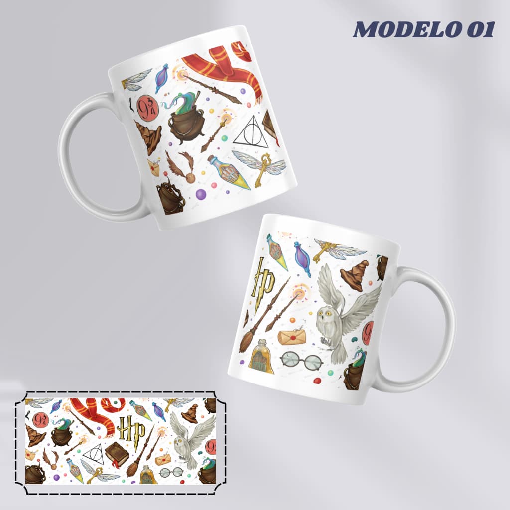 Caneca Personalizada do Harry Potter - DIVERSOS MODELOS