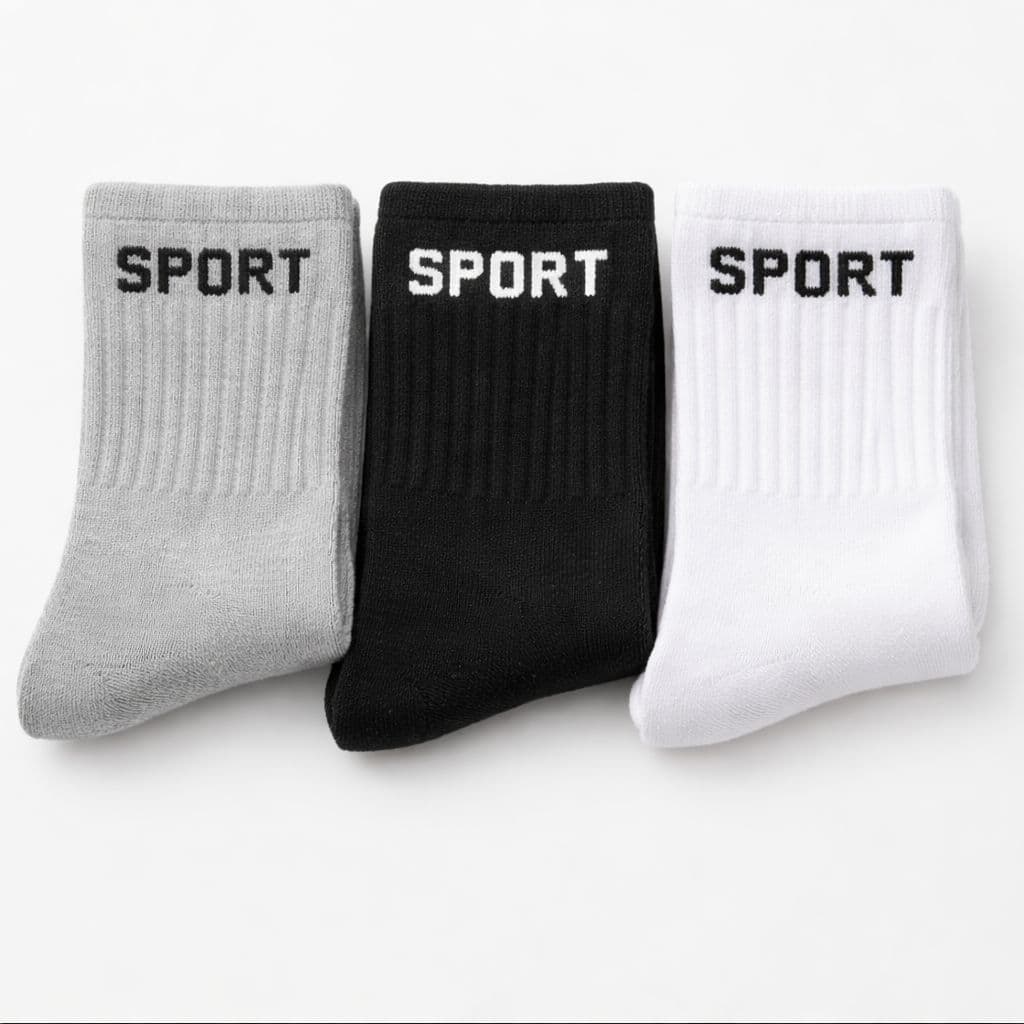 Kit 6/12 Pares Meias de Algodao Atoalhadas Masculina Cano Longo Unissex