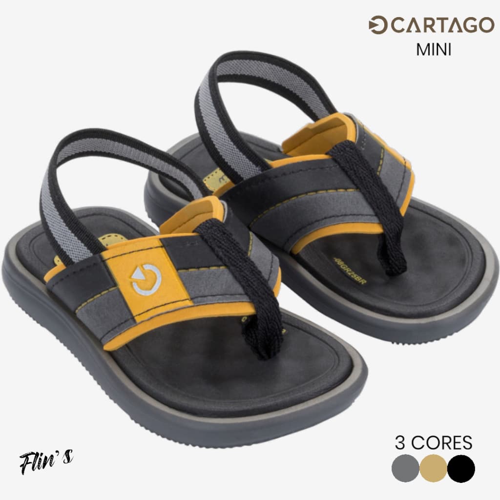 Chinelo Infantil Cartago Mini Baby Confortável e Seguro