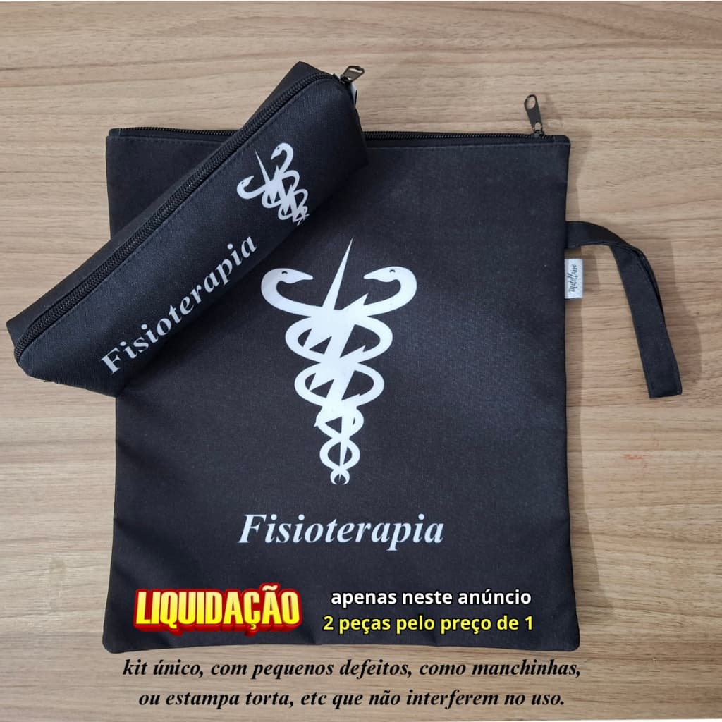 Kit Porta Jaleco + Estojo Diversas Profissões Organizador  Bolsa Unissex