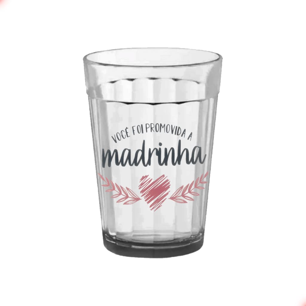 1 Copo Americano De Vidro De 190ml Decorado Madrinha Ou Padrinho Batizado Casamento