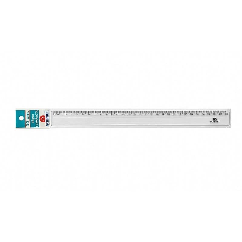 Acrimet Régua Compacta Transparente 30cm 1 unidade