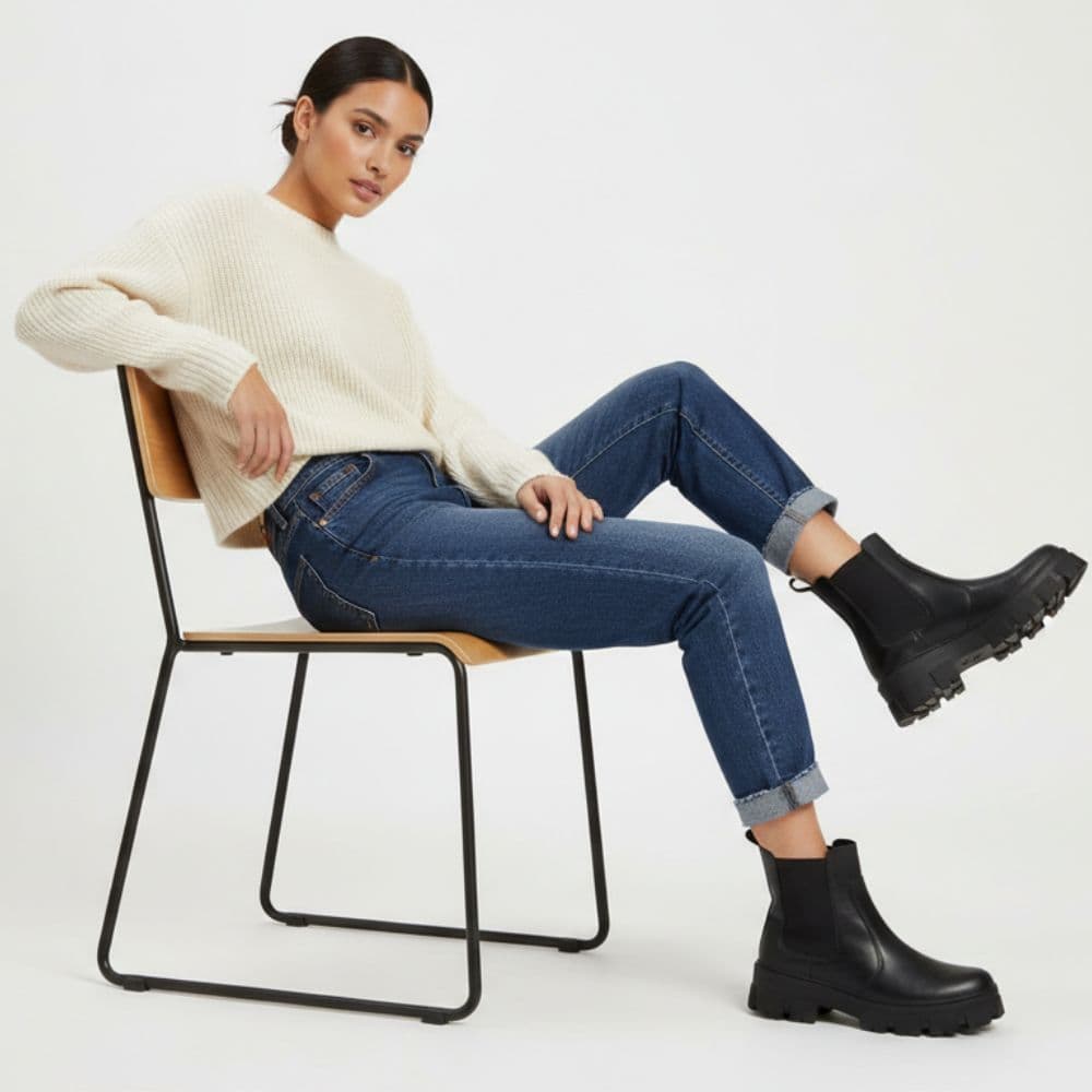 Bota Sapato Feminina Tratorada Moda e Estilo Dia a Dia