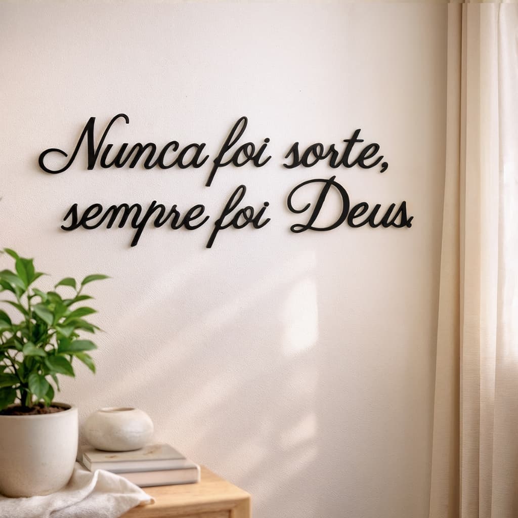 Quadro Decorativo Com Fita Dupla Face Deus Religião