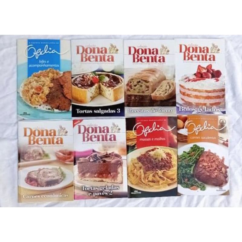 8 livros de receitas culinária - Dona Benta e Ofélia
