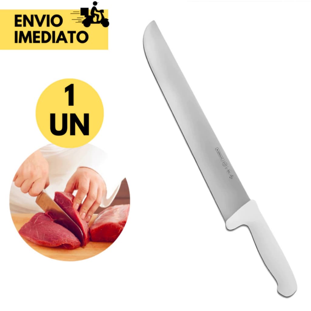 Faca Profissional 10" Top Chef p/ Açougue Churrascaria Mercado Frigorífico Ideal para Cortes Preciso
