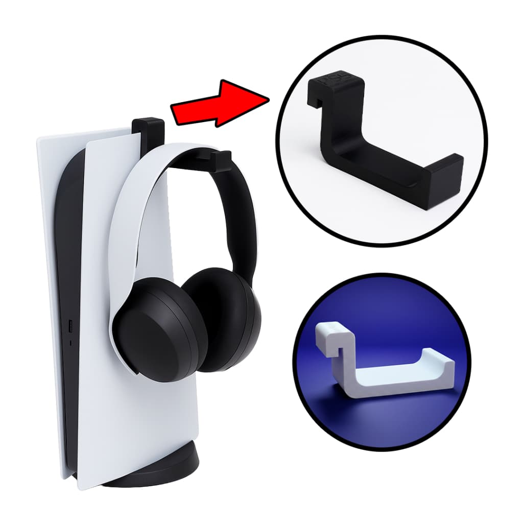 Suporte para Fone de Ouvido PS5 Gamer – Gancho Headset Lateral para PS5