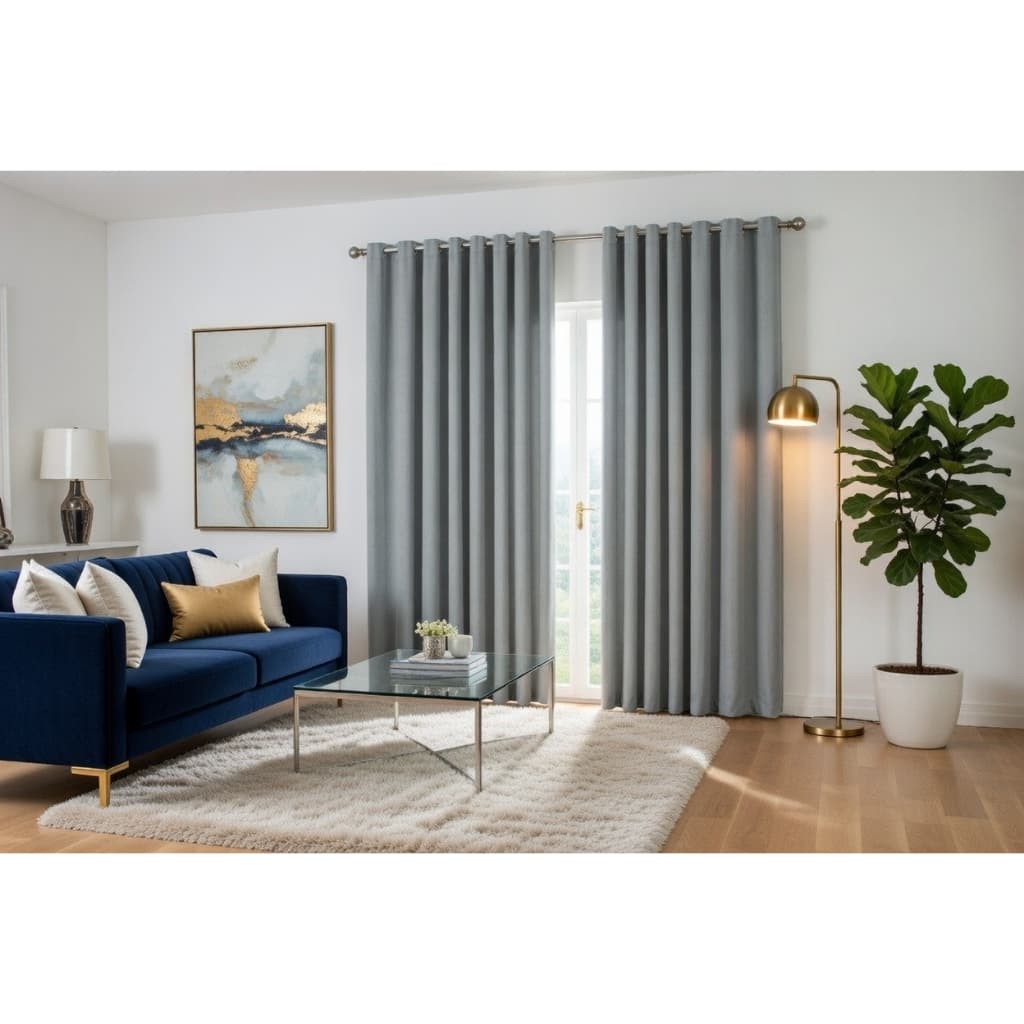 Cortina Para Sala E Quarto Microfibra 3,00x2,20 Varão Simples