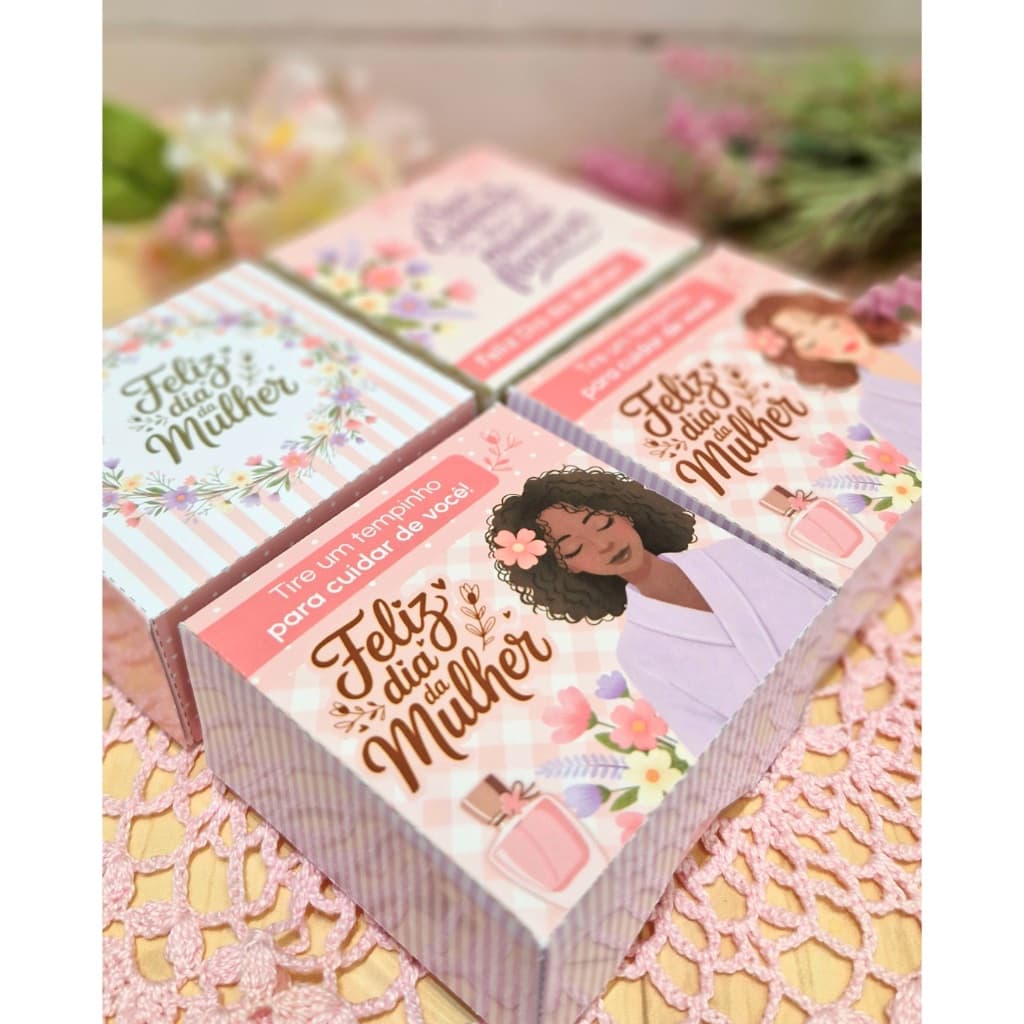 Caixa Sabonete Dia da Mulher , doces presente, bombom, Lembrancinha