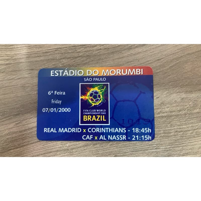 Ingresso Mundial Fifa 2000 jogo Corinthians x Real Madrid