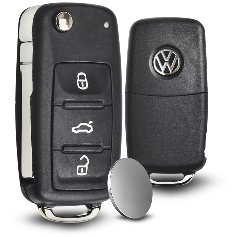 Chave Canivete Volkswagen G6 Jetta Tiguan Spacefox Gol Voyage Saveiro Golf Jetta + Cr2032