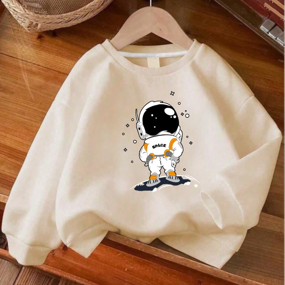 Moletom Sueter Infantil Sem Capuz Grosso Astronauta Space