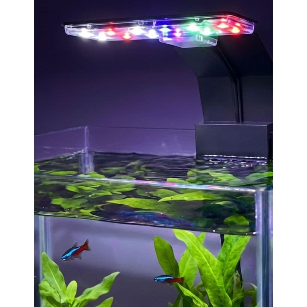LUMINÁRIA LED 6W W.AQUA PARA AQUÁRIO 15-30 LITROS BIVOLT COM 3 OPÇÕES DE CORES ECONÔMICA E EFICIENTE PLANTAS LOWTECH