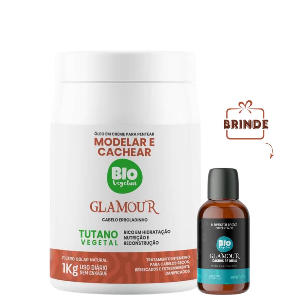 Óleo em Creme Para Pentear Tutano Glamour Biovegetais 1Kg