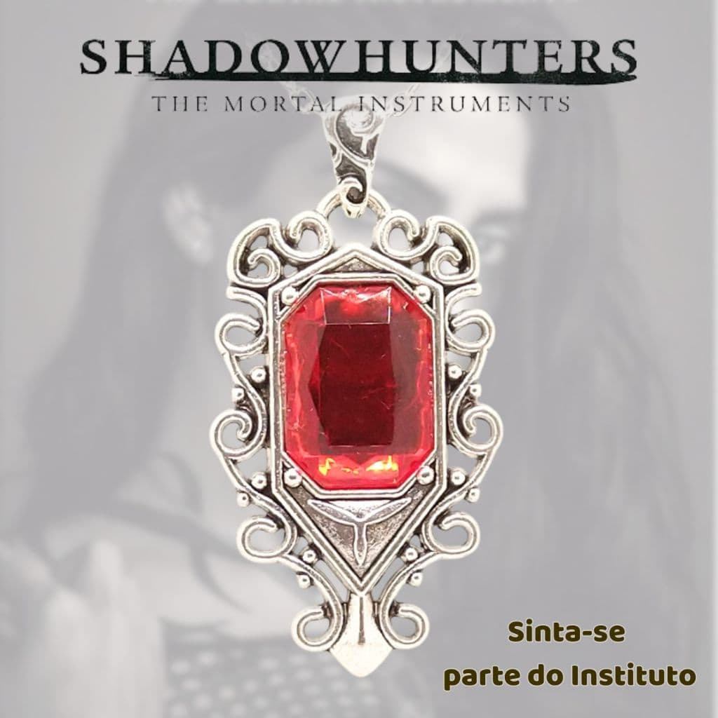 Colar Isabelle Lightwood Shadowhunters Pingente Rubi Vermelho - Instrumentos Mortais Cosplay