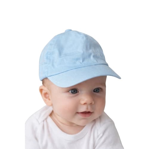 Boné Bebê Azul 3 a 12 Meses com Ajuste Elástico – Leve, Confortável e Proteção Solar Infantil Recém nascido Criança baby