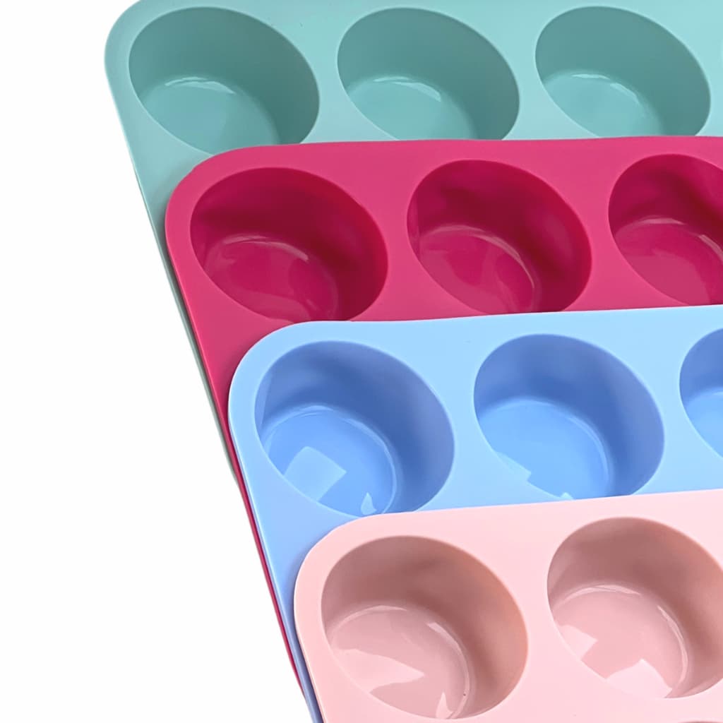 Assadeira De Silicone Forma Cupcake 12 Cavidades Fominha Pão De Queijo Não Gruda Fácil de Limpar