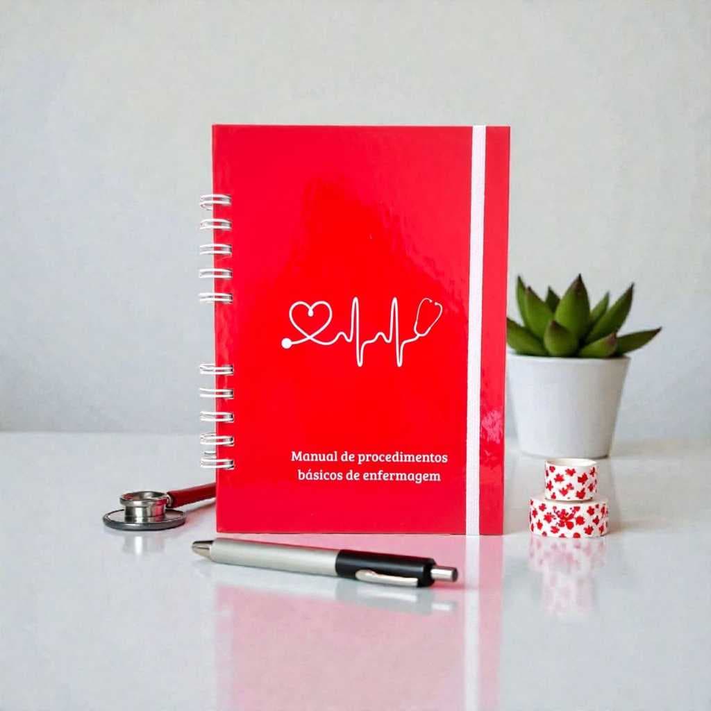 Manual de Procedimentos para Estágio em Enfermagem A5 + Termos para Anotações | Guia para Técnico, Auxiliar e Estudante