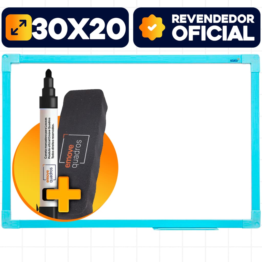 Lousa Infantil Magnética Quadro Branco + 1 Caneta Apagador