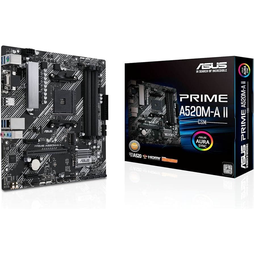 Placa Mãe Mb Am4  Asus Prime A520m-a II Ddr4 Preto